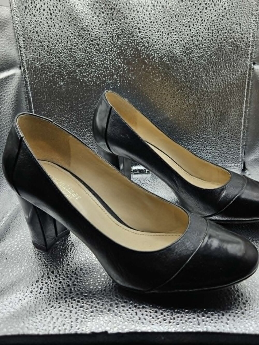 Black Leather Pumps